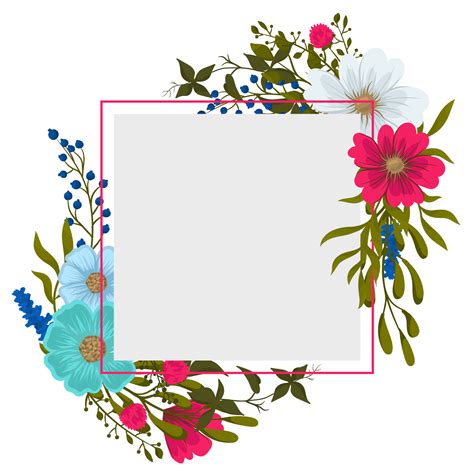 Flower Frame Transparent Png Png Play