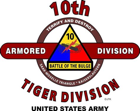 10th Armored Division Tiger Division Battle Of The Bulge Red United