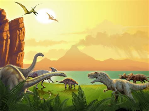 Wallpaper Kumpulan Dinosaurus Kartun