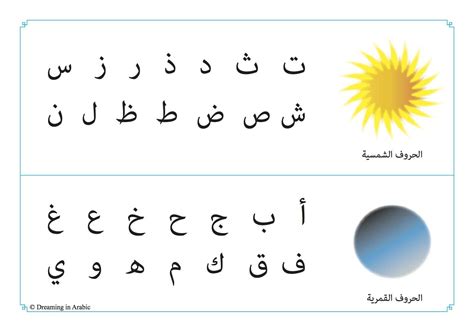 arabic sun moon letters haku arabic arabic | Learn arabic language, Arabic words, Letters in arabic