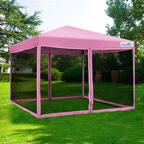 Quictent 10x10 Ez Pop Up Canopy With Netting Screen House Instant