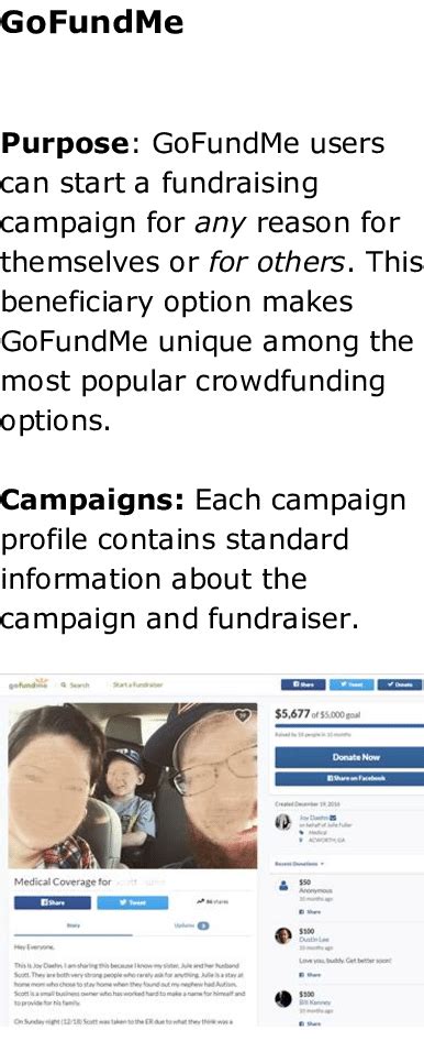 A Sample Campaign On Gofundme Each Campaign Contains A Picture A Download Scientific Diagram