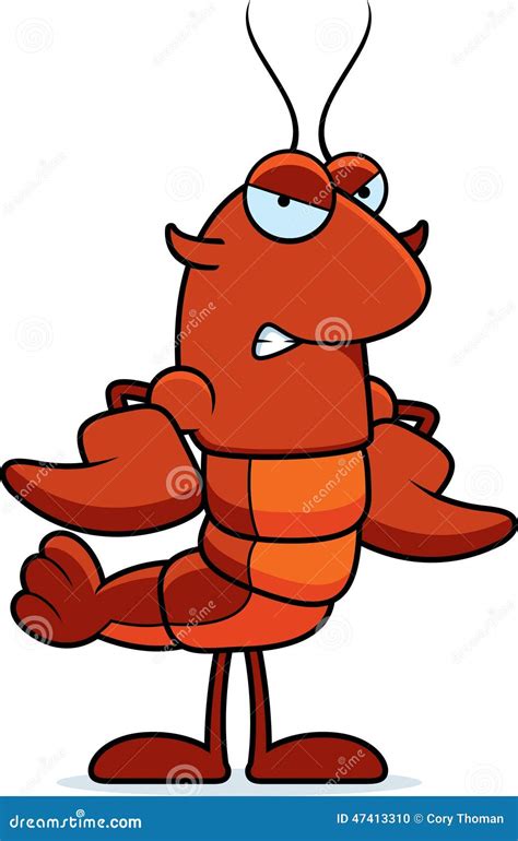 Angry Crawfish Stock Vector Illustration Of Clip Crayfish 47413310