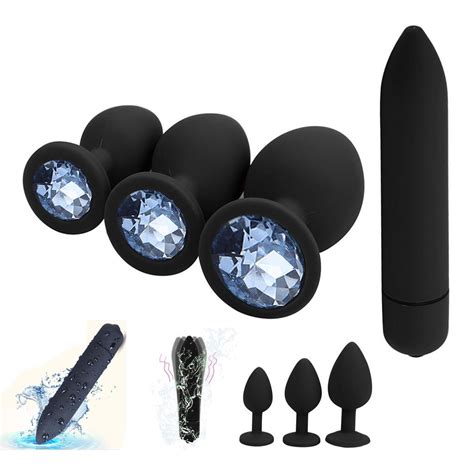 Buy Mini Silicone Jeweled Anal Butt Plugs Anal Jump Eggs Trainer Toys Set At Affordable Prices