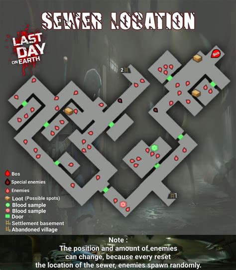 Sewer Location Detailed Map For Last Day On Earth Survival