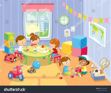 Childrens Activity Play Room Stock Vector 363983864 Shutterstock