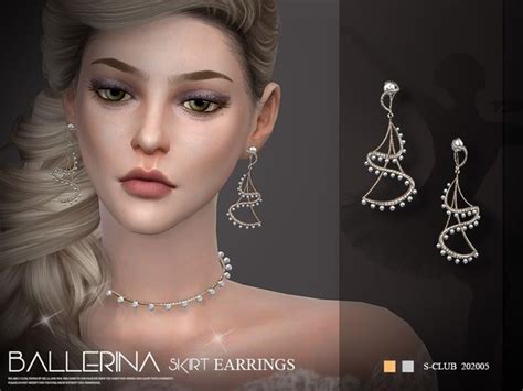 Earrings 202005 By S Club Ll From Tsr For The Sims Spring4sims