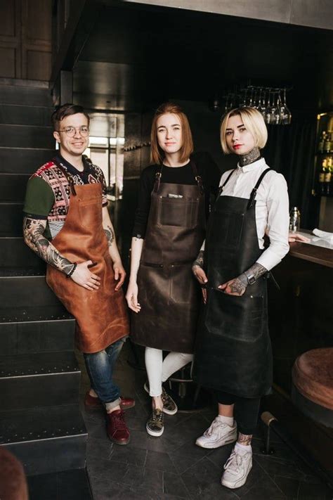 Leather Work Apron For Woman Woodwork Apron Bartender Apron Etsy Leather Apron Barista