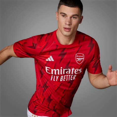 Arsenal 2023 24 Adidas Pre Match Jersey Better Scarlet Football