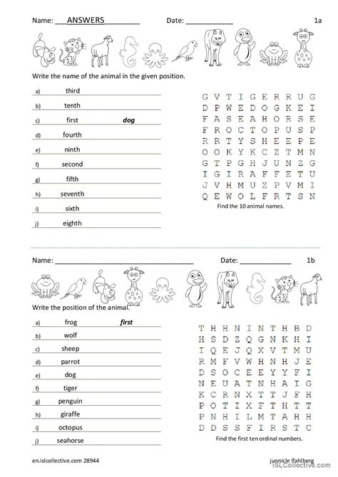 Ordinal Numbers With Answers English Esl Worksheets Pdf And Doc
