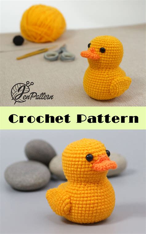 Yellow Rubber Duck Crochet Pattern Amigurumi Ducky Tutorial Etsy