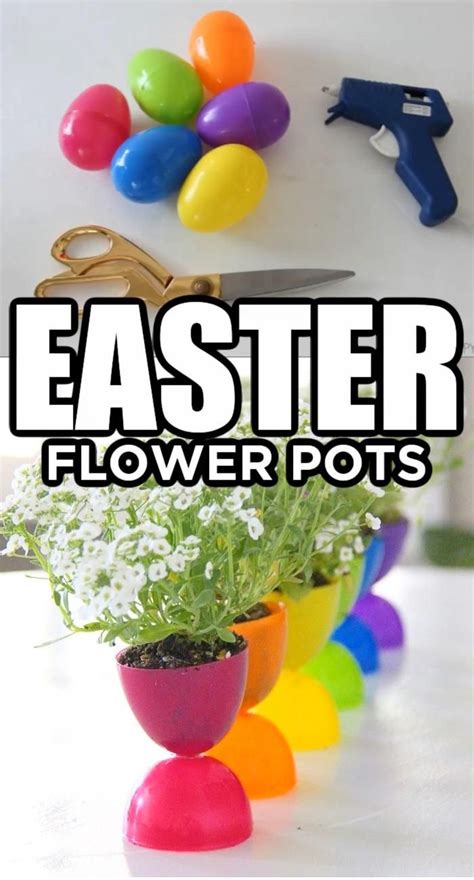 Plastic Easter Egg Crafts Plastic Easter Egg Planters Made With
