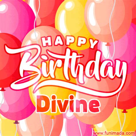 Happy Birthday Divine Colorful Animated Floating
