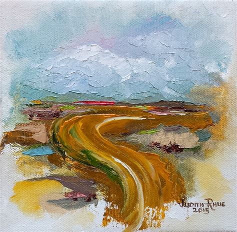 Oil Painting Abstract Landscape Road Highway Sky Cloud Journey Etsy