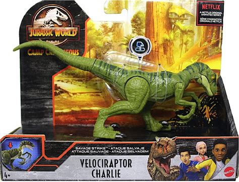 Buy Jurassic World Action Figure Dino Rivals Savage Strike Velociraptor Charlie Jurassic Park