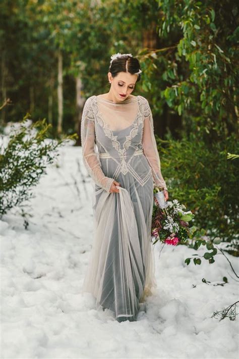 Sparkling Winter Bride Inspiration Polka Dot Bride