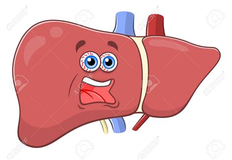 Free Download Cartoon Screaming Liver On White Background Vector