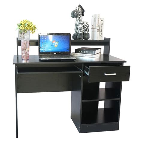 Computer Desk General Style Modern E1 15mm Chipboard Black Alimart