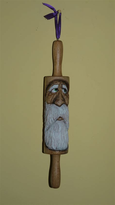 9 Inch Wood Spirit Rolling Pin Christmas Ideas Christmas Ornaments