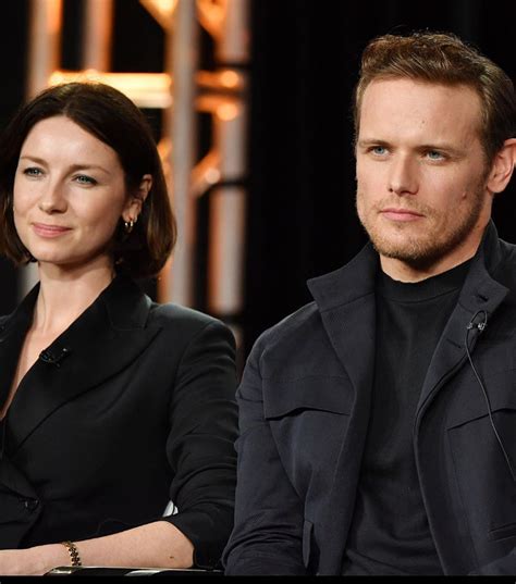 Sam Heughan Caitriona Balfe Promote Outlander Tease What Is To Hot Sex Picture