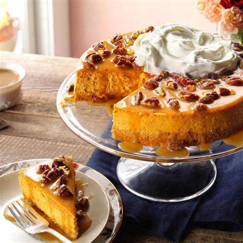 Home recipes > nutmeg dessert > graham cracker crumbs > the cheesecake factory pumpkin cheesecake. Pecan Pumpkin Cheesecake Recipe | Taste of Home