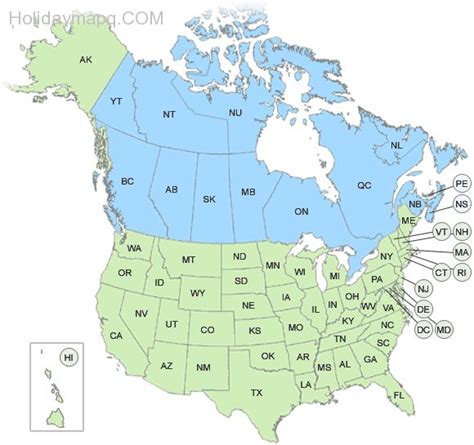 Canada And Usa Map