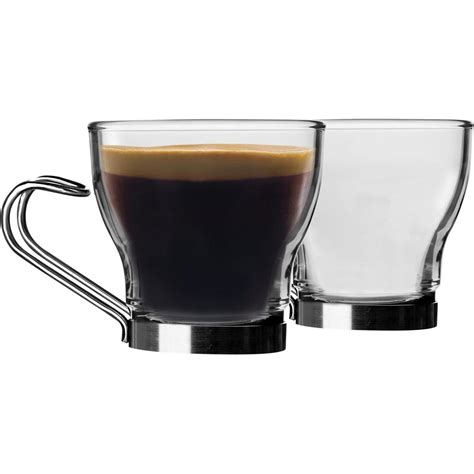 100ml Oslo Glass Espresso Clear Cups Pack Of 6