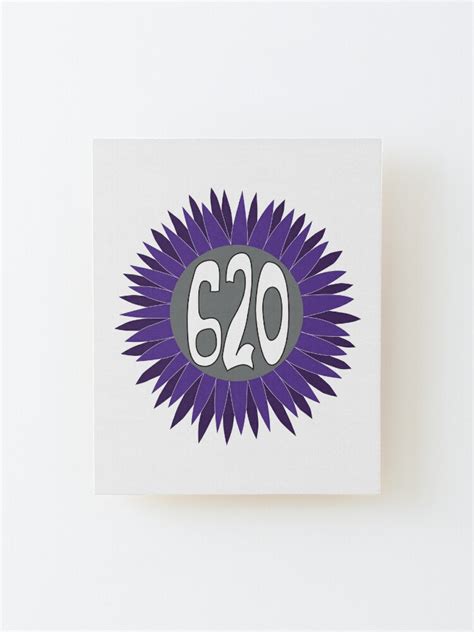 Hand Drawn Kansas Sunflower 620 Area Code Purple Mounted Print For