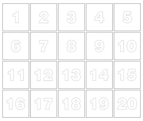 Numbers 1 20 Printable For Kids Learning Printable 75 Free Printable