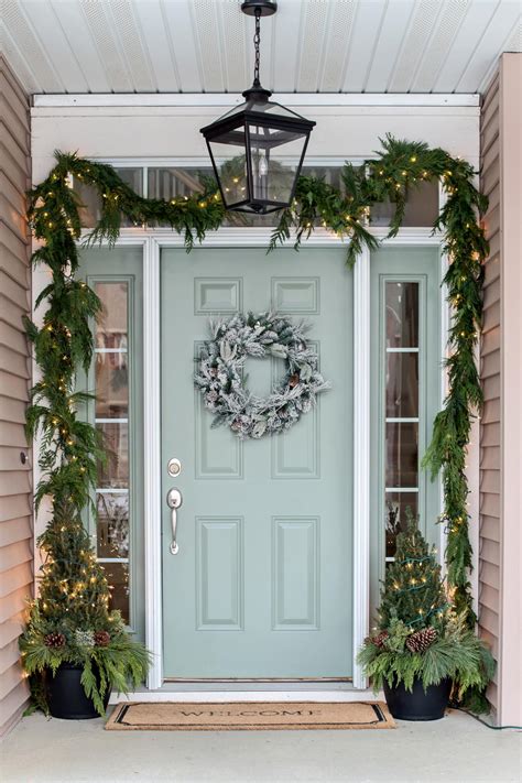 How To Hang Christmas Garland Around The Front Door Hgtv