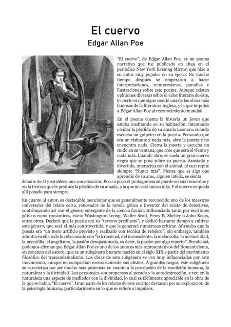 El Cuervo Resumen De La Pel Cula Basada En El Poema De Edgar Allan Poe Poemas Blog