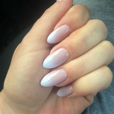 Ombré French Tip Almond Shaped Nails Hair And Nails Almond Shape