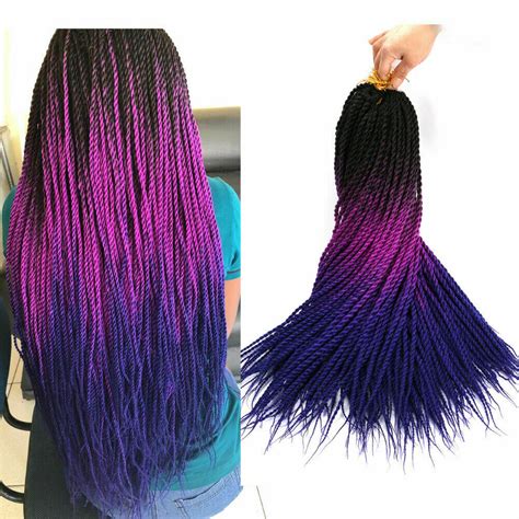 2021 Hot 24 Inch Ombre Senegalese Twist Hair Crochet Braids 20 Roots Pack Synthetic Braiding
