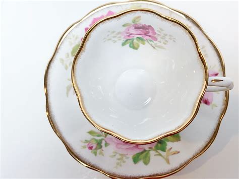 Royal Albert Tea Cup Saucer And Plate Royal Albert Trio American Beauty Pattern Antique Tea