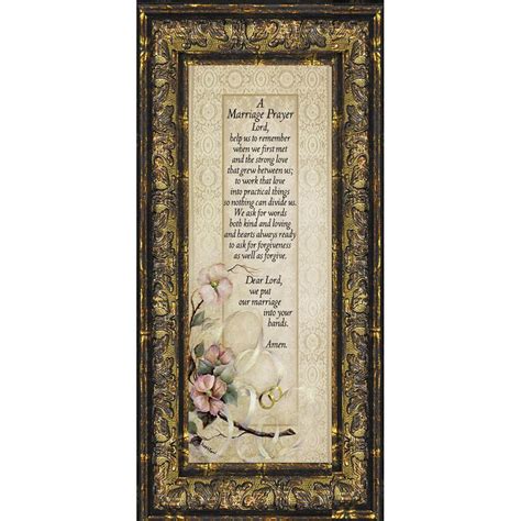 Framed Marriage Prayer With Scripture Christian Wedding T 6x12