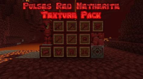 Pulses Red Netherite Texture Pack Minecraft Texture Pack