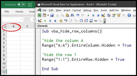 Excel VBA Hide And Unhide A Column Or A Row