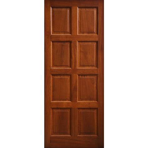 External Hardwood Door Mahogany Timber Solid 8 Panel 004