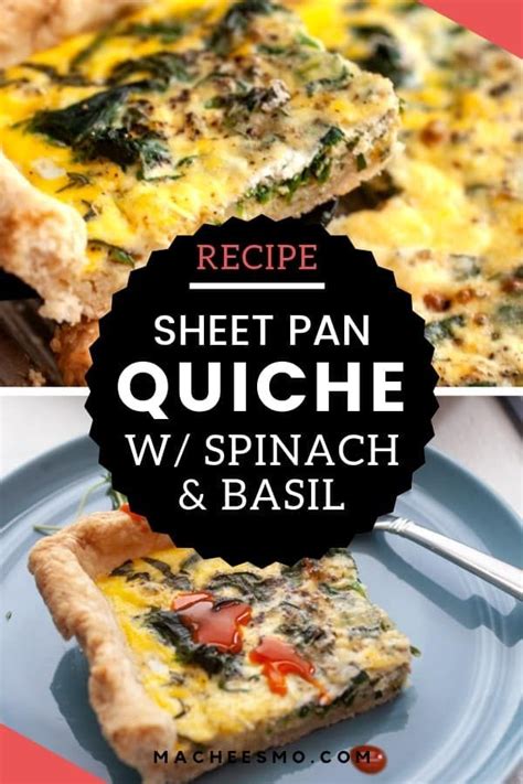 Sheet Pan Quiche With Spinach And Basil Yemek Tarifi
