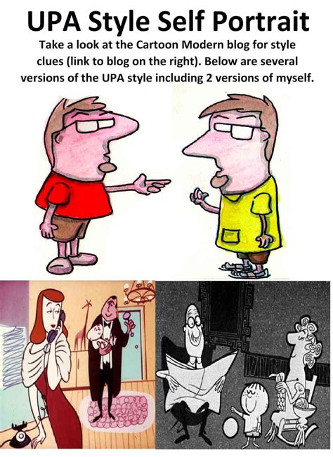 It's going to do some odd stuff to the light, casting shadows in a funny way. 165-166: Homework Draw yourself as a UPA style character