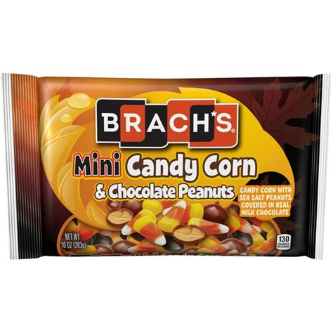 Brachs Halloween Mini Candy Corn And Chocolate Covered Peanuts 10 Oz