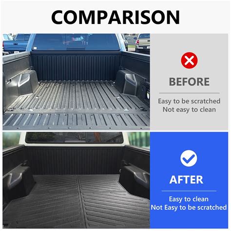 Xipoo Fit 2005 2023 Toyota Tacoma Rear Bed Mats 6ft Tpe Rear Truck Bed