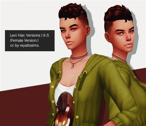 Levi Hair Versions I And Ii F At Wyatts Sims Sims 4 Updates