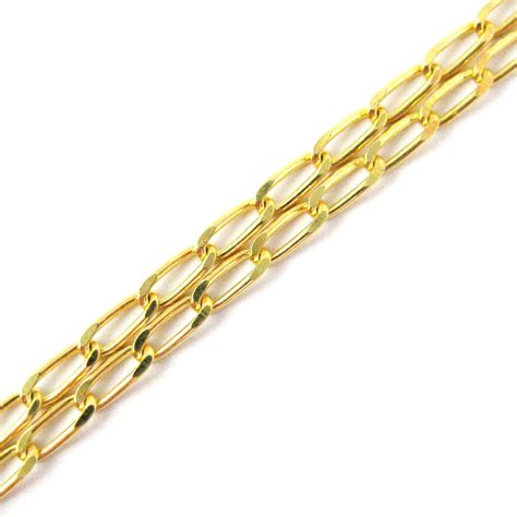 Gold plating is a method of depositing a thin layer of gold on the surface of glass or metal, most often copper or silver. 22K Gold Plated over Sterling Silver bulk Vermeil Chain. 4mm Diamond Cut Curb Chain..