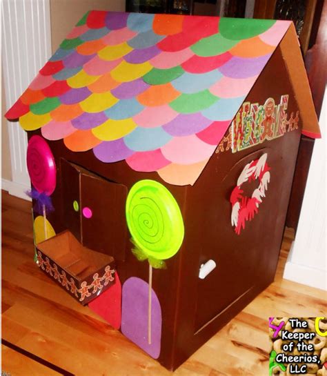 Diy Life Size Gingerbread Playhouse From A Cardboard Box