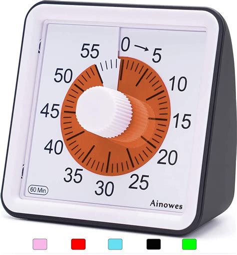 Ainowes Visual Timer 60 Minute Silent Countdown Timer For Kids And