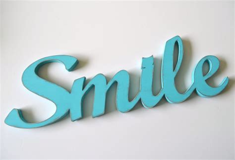 Smile Wooden Words