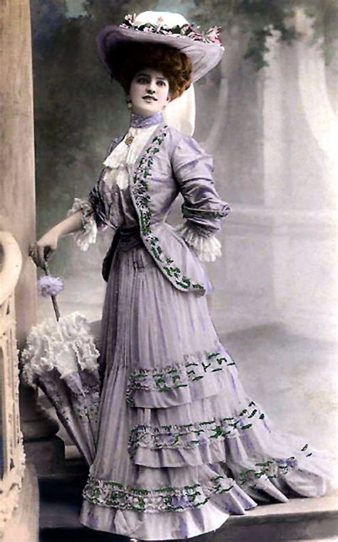 Elegant Lady In Lavender Blank Card Proscenium Series Old Time Etsy