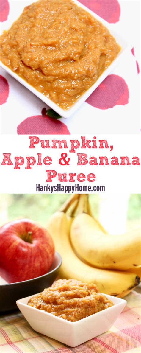 Pumpkin Apple And Banana Puree Hankys Happy Home