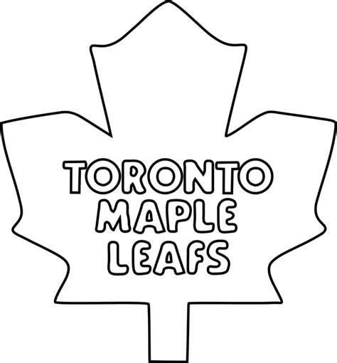 Toronto Maple Leafs Logo Coloring Page Download Print Or Color